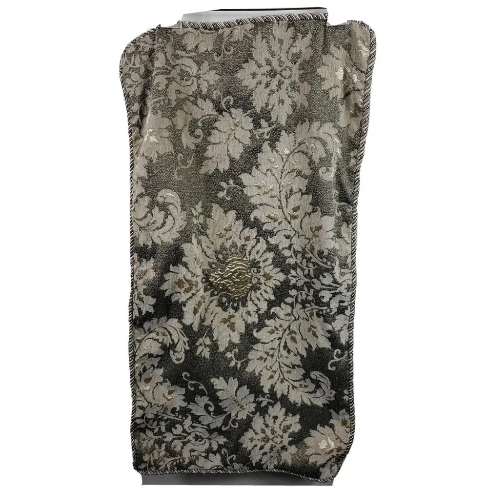 Croscill Nadia Pillow Shams 2 35x19 gray cream King jacquard